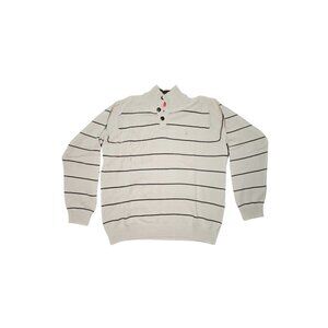 Izod Men's Tan Placket Sweater - Size Large